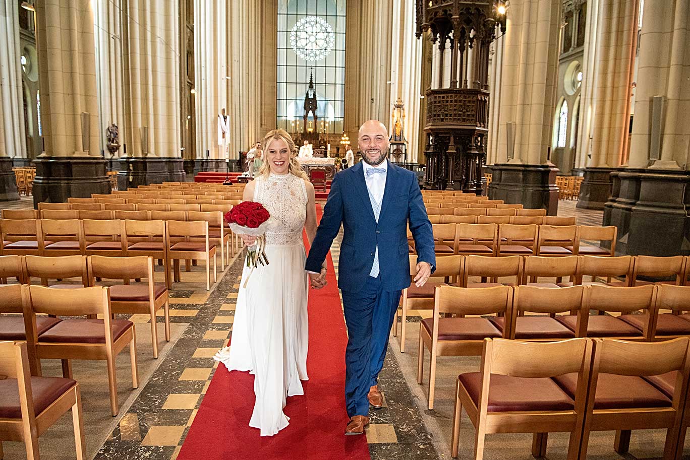 Sortie Mariage église de Laeken (Bruxelles, Belgique)